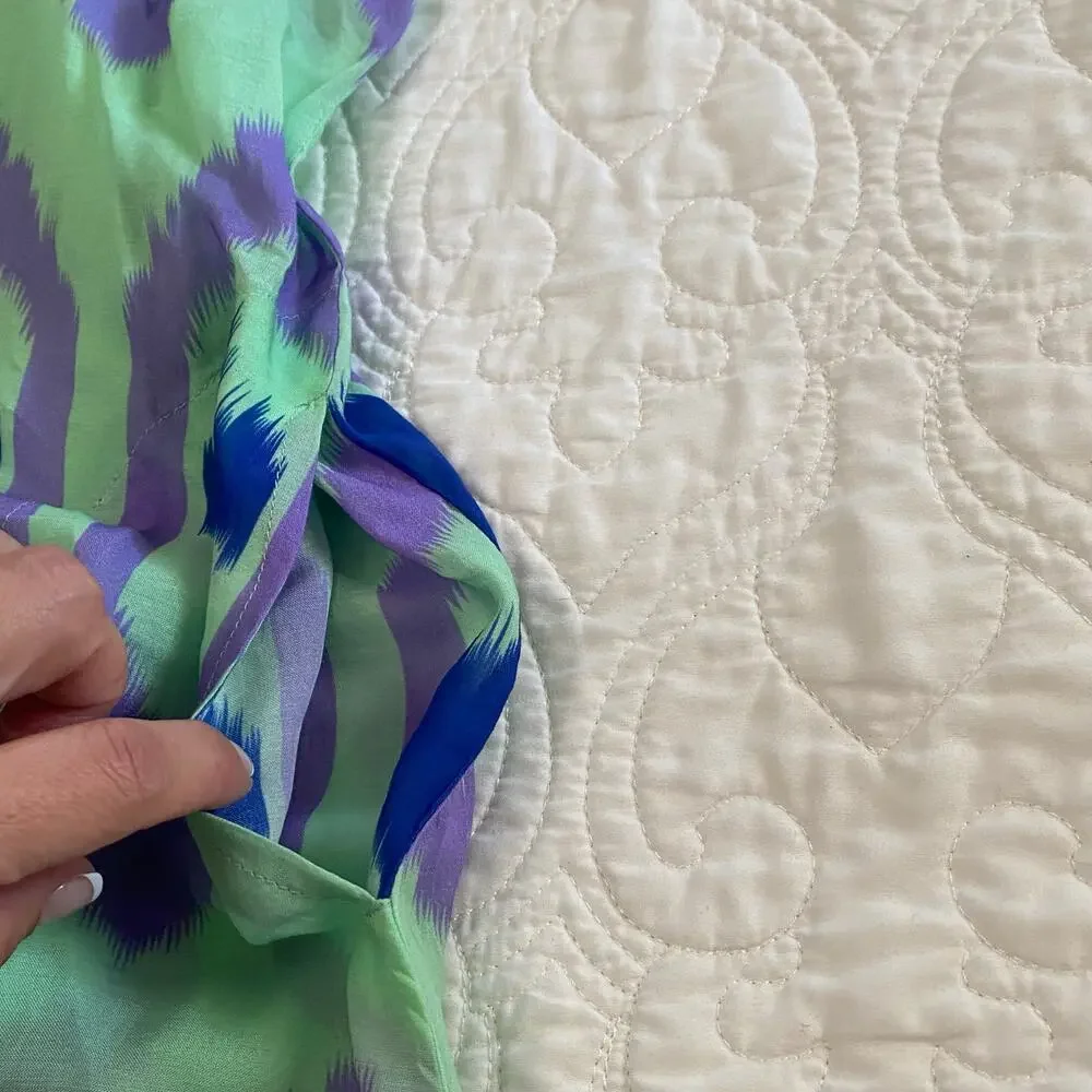 Oliphant Green and Blue Midi Dress - Picture 11 of 13